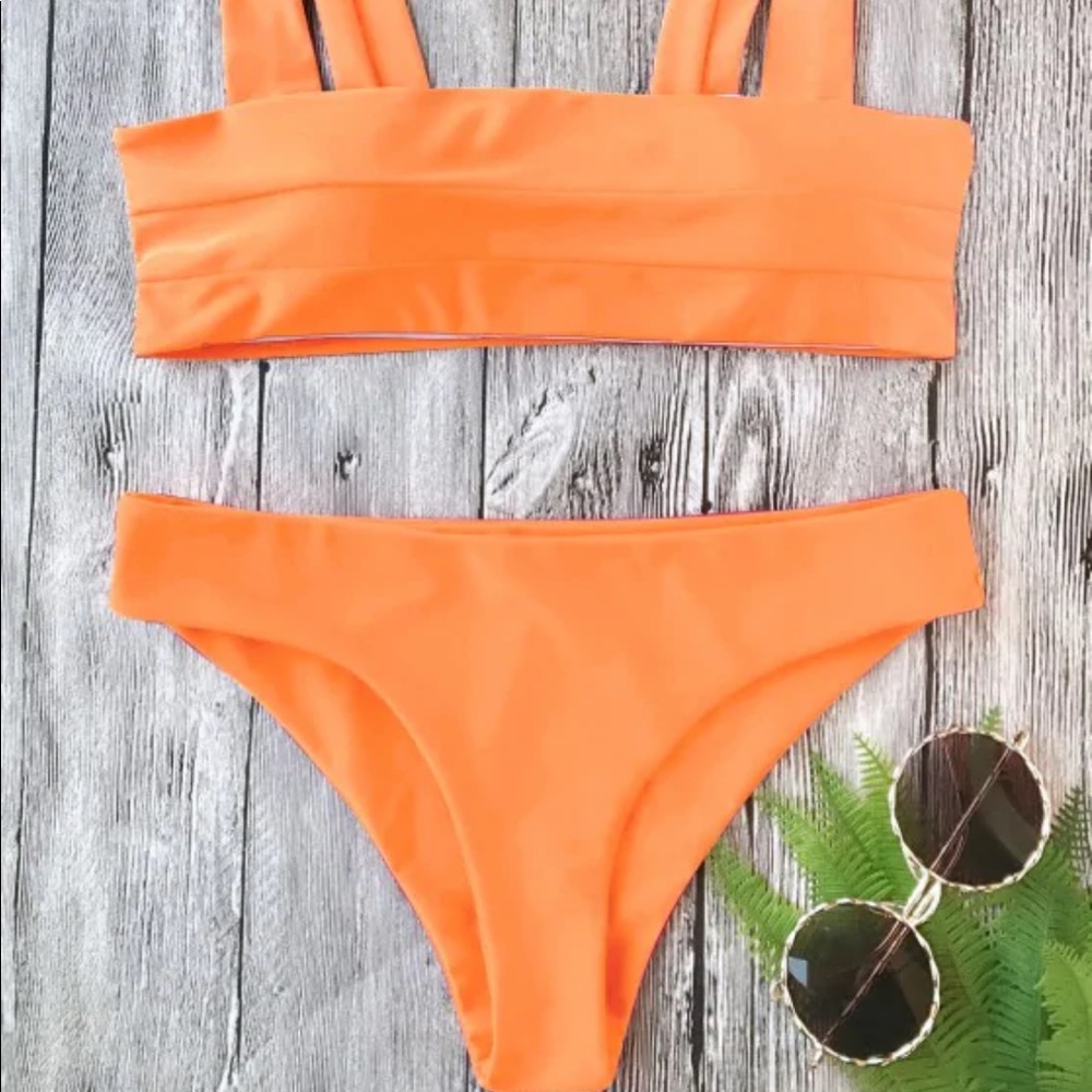 Neon Orange Bikini Set